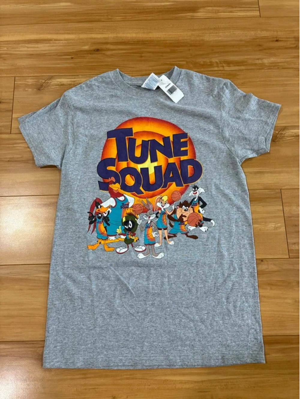 NWT Space Jam Tune Squad Graphic T-Shirt Gray Adult Small